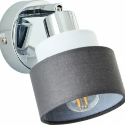 Lampes En Tissu-Luminaires Brilliant Applique murale Brilliant Naples Argenté, 1 lumière