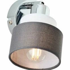 Lampes En Tissu-Luminaires Brilliant Applique murale Brilliant Naples Argenté, 1 lumière