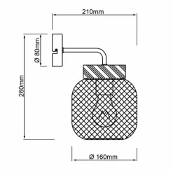 Luminaires Scandinaves-Luminaires Brilliant Applique murale Brilliant Giada Rose, 1 lumière