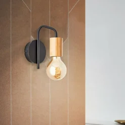 Luminaires Scandinaves-Luminaires Brilliant Applique murale Brilliant Elyna Écru, Noir, 1 lumière