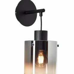 Suspension Verre Fumé-Luminaires Brilliant Applique murale Brilliant Simonis Noir, 1 lumière