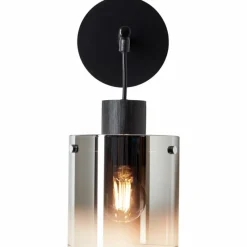 Suspension Verre Fumé-Luminaires Brilliant Applique murale Brilliant Simonis Noir, 1 lumière