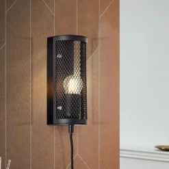 Luminaires Rustiques-Luminaires Brilliant Applique murale Brilliant Maze Noir, 1 lumière