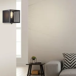 Luminaires Rustiques-Luminaires Brilliant Applique murale Brilliant Maze Noir, 1 lumière