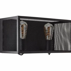 Luminaires Rustiques-Luminaires Brilliant Applique murale Brilliant Maze Noir, 2 lumières