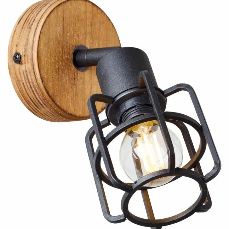 Luminaires Scandinaves-Luminaires Brilliant Applique murale Brilliant Gwen Bois foncé, 1 lumière