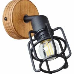 Luminaires Scandinaves-Luminaires Brilliant Applique murale Brilliant Gwen Bois foncé, 1 lumière