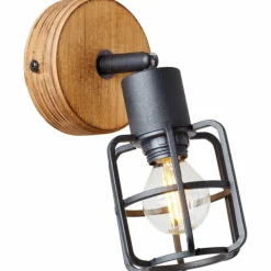 Luminaires Scandinaves-Luminaires Brilliant Applique murale Brilliant Gwen Bois foncé, 1 lumière