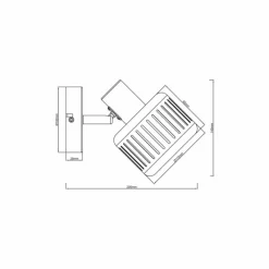 Lampes Dorées-Luminaires Brilliant Applique murale Brilliant Tyas Noir, 1 lumière