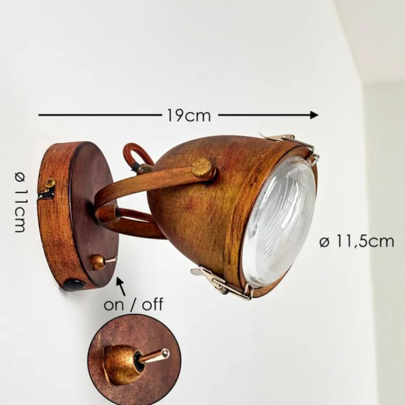 hofstein Applique murale Butikon Rouille, 1 lumière