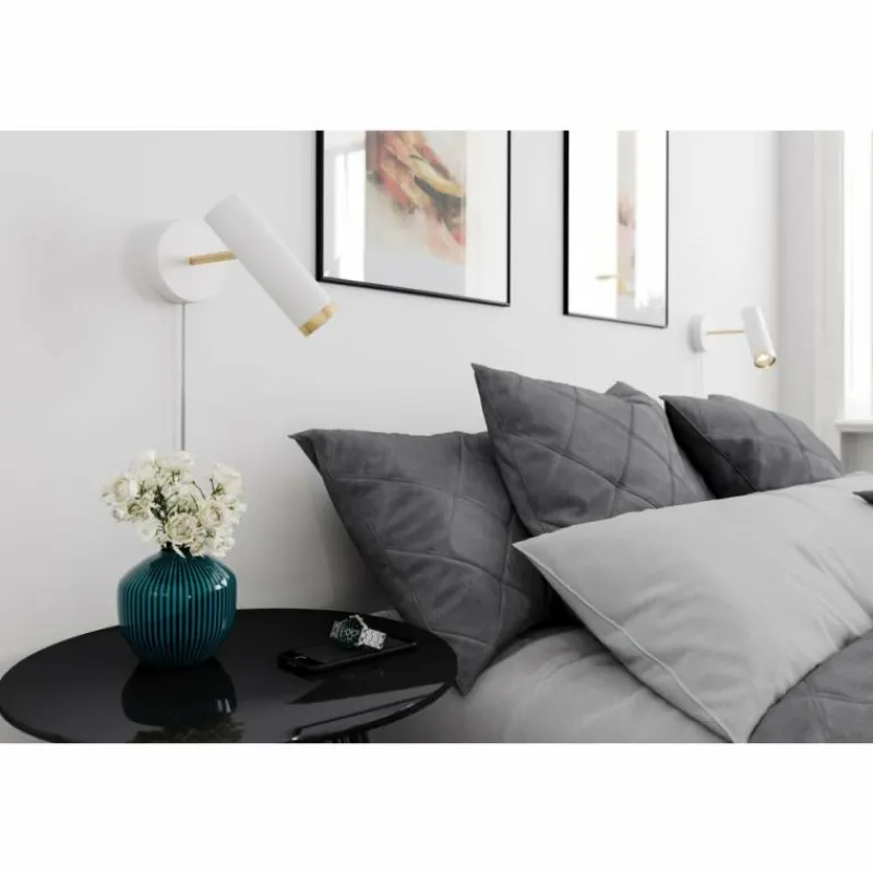 Lampes Dorées-By Rydéns Applique murale By Rydens Pulse Or, Blanc, 1 lumière