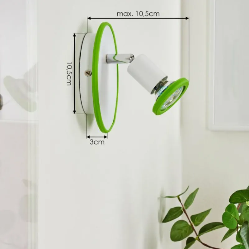 hofstein Applique murale Cabri LED Chrome, Vert, Blanc, 1 lumière