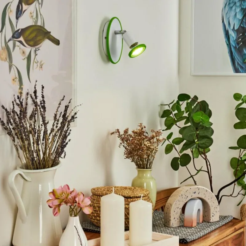 hofstein Applique murale Cabri LED Chrome, Vert, Blanc, 1 lumière