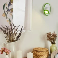 hofstein Applique murale Cabri LED Chrome, Vert, Blanc, 1 lumière