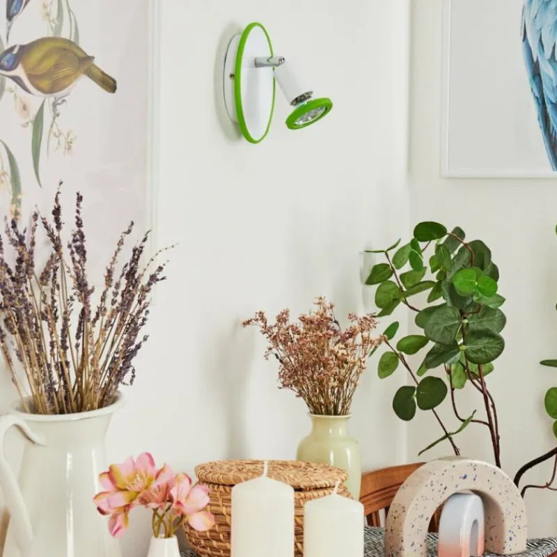 hofstein Applique murale Cabri LED Chrome, Vert, Blanc, 1 lumière