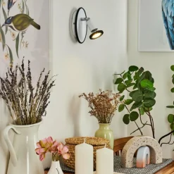 hofstein Applique murale Cabri LED Chrome, Noir, Blanc, 1 lumière