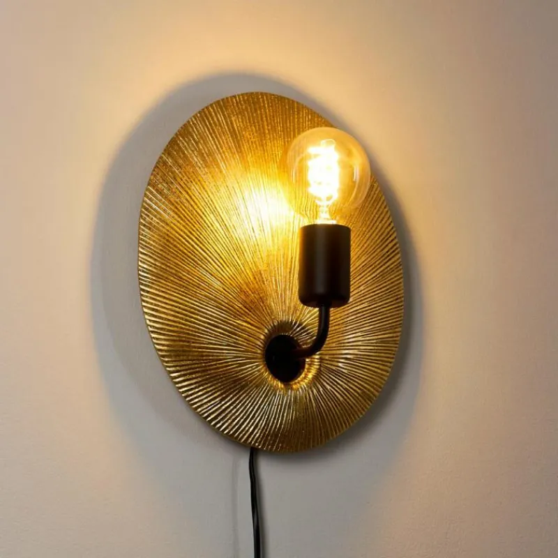 Lampes Dorées-hofstein Applique murale Calcasieu Noir doré, 1 lumière