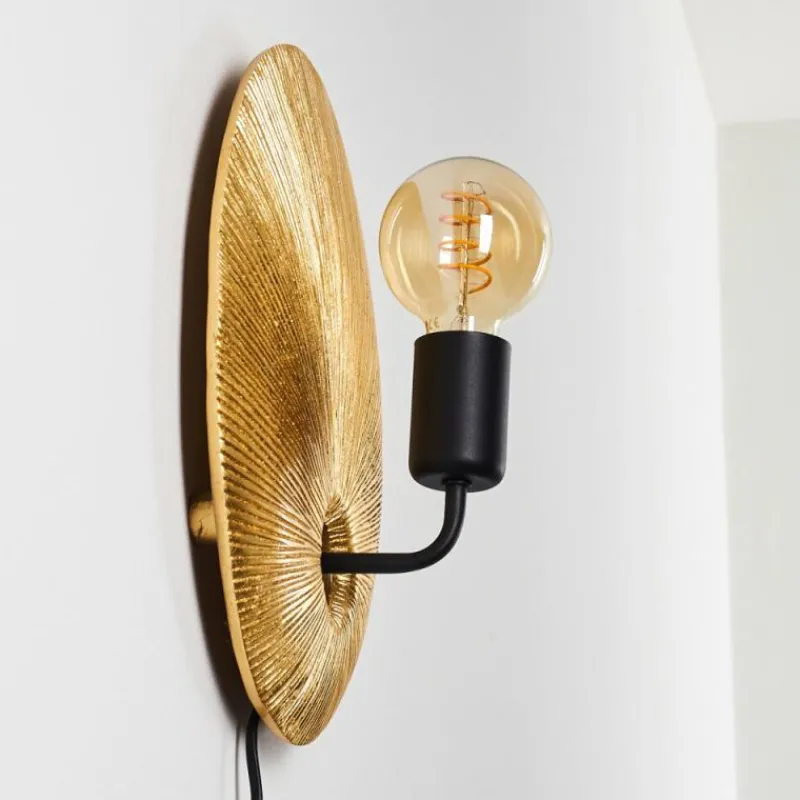 Lampes Dorées-hofstein Applique murale Calcasieu Noir doré, 1 lumière