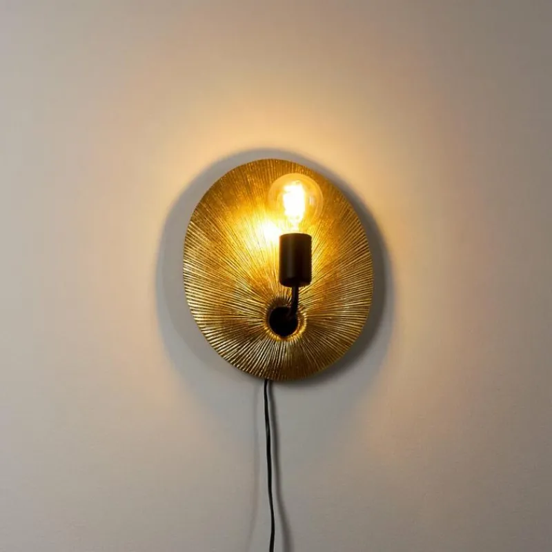 Lampes Dorées-hofstein Applique murale Calcasieu Noir doré, 1 lumière