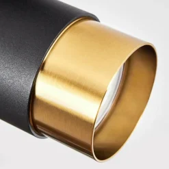 Lampes Vintages & Rétros-hofstein Applique murale Campanas Laiton, Noir, 1 lumière