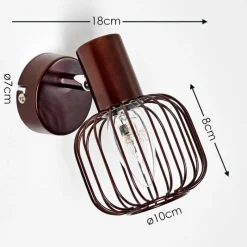 Luminaires Rustiques-hofstein Applique murale Cancun Brun, 1 lumière