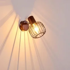 Luminaires Rustiques-hofstein Applique murale Cancun Brun, 1 lumière