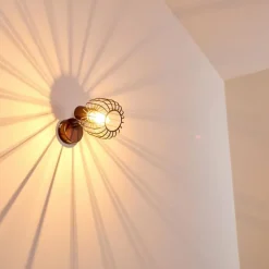 Luminaires Rustiques-hofstein Applique murale Cancun Brun, 1 lumière