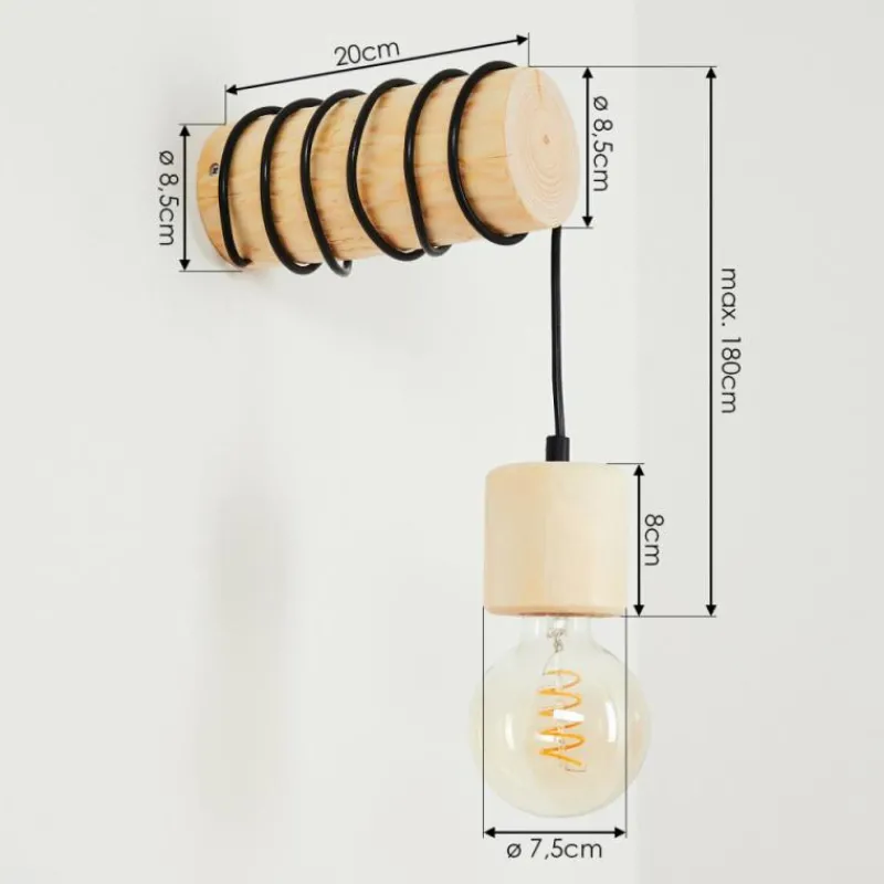 Luminaires Scandinaves-hofstein Applique murale Canedo Brun, 1 lumière