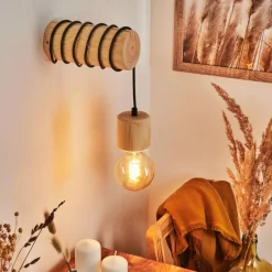 Luminaires Scandinaves-hofstein Applique murale Canedo Brun, 1 lumière