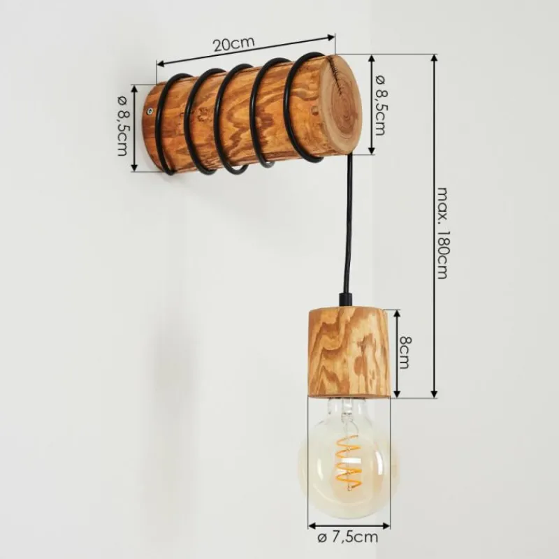 Luminaires Scandinaves-hofstein Applique murale Canedo Brun, 1 lumière