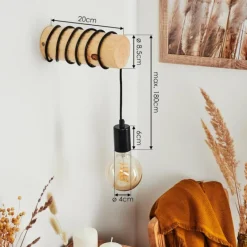 Luminaires Scandinaves-hofstein Applique murale Canedo Brun, 1 lumière