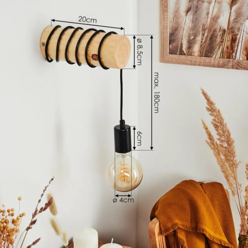 Luminaires Scandinaves-hofstein Applique murale Canedo Brun, 1 lumière