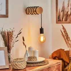 Luminaires Scandinaves-hofstein Applique murale Canedo Brun, 1 lumière