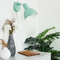 hofstein Applique murale Caney Chrome, Vert, 1 lumière