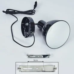 hofstein Applique murale Caney Chrome, Noir, 1 lumière