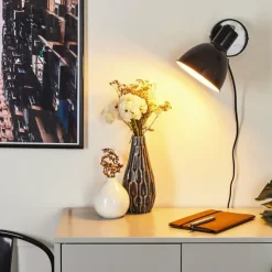 hofstein Applique murale Caney Chrome, Noir, 1 lumière