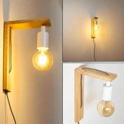 hofstein Applique murale Canoe Bois clair, 1 lumière