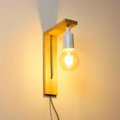 hofstein Applique murale Canoe Bois clair, 1 lumière