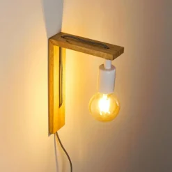 hofstein Applique murale Canoe Bois clair, 1 lumière