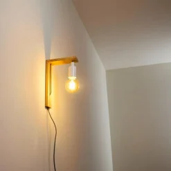 hofstein Applique murale Canoe Bois clair, 1 lumière