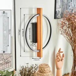 Luminaires Scandinaves-hofstein Applique murale Carcano LED Écru, Noir, 1 lumière