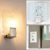 hofstein Applique murale carrée Acier inoxydable, Blanc, 1 lumière