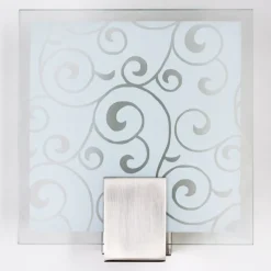 hofstein Applique murale carrée Acier inoxydable, Blanc, 1 lumière