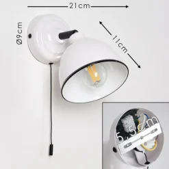 hofstein Applique murale Catharine Blanc, 1 lumière