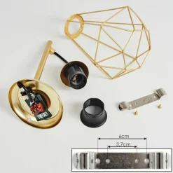 Lampes Vintages & Rétros-hofstein Applique murale Cenova Laiton, 1 lumière