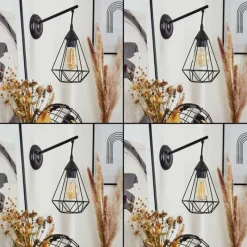 Lampes Vintages & Rétros-hofstein Applique murale Cenova Noir, 1 lumière