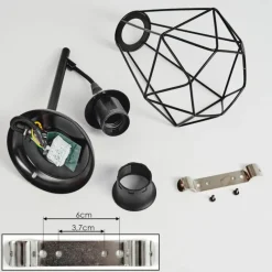 Lampes Vintages & Rétros-hofstein Applique murale Cenova Noir, 1 lumière