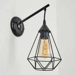 Lampes Vintages & Rétros-hofstein Applique murale Cenova Noir, 1 lumière