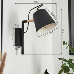 Luminaires Scandinaves-hofstein Applique murale Cerrizal Écru, Noir, 1 lumière