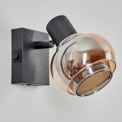 hofstein Applique murale Cevio Noir, 1 lumière